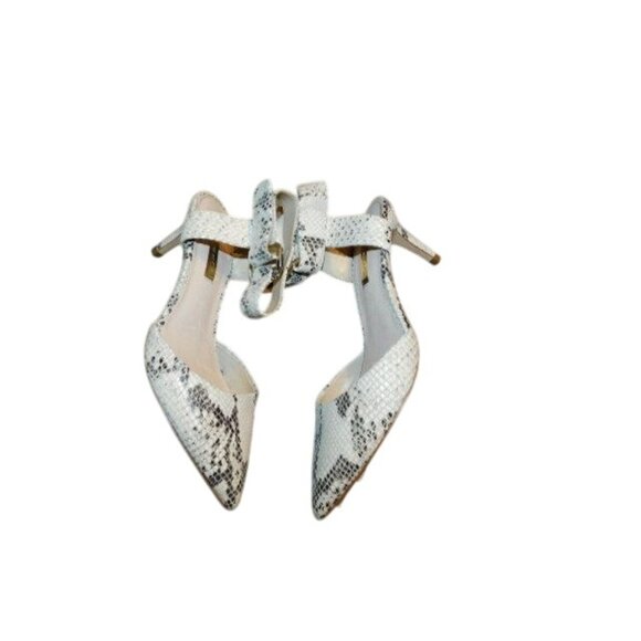 Louise et Cie Size 6M Reptile Print Leather Ankle Strap Heels NWT - Picture 2 of 3